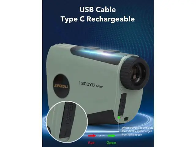 Alt view image 7 of 7 - wusu Laser rangefinder telescope charging outdoor golf measuring instrument, height 1300 Yards