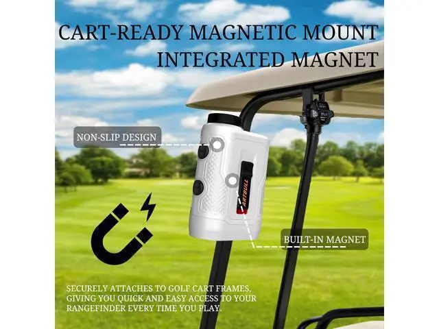 Alt view image 7 of 7 - 7-mode 650/1000m outdoor laser distance measuring instrument with magnetic iron ramp switch lock flag vibration golf measuring device