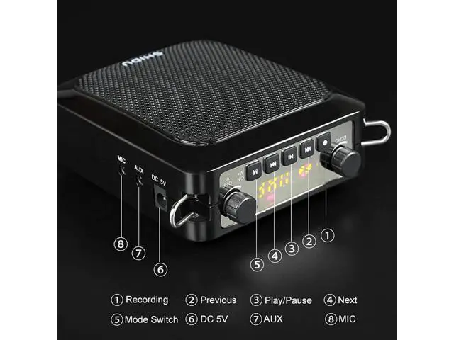 Alt view image 5 of 6 - Bluetooth Voice Amplifier with Microphone Wireless Headset 25W Loudly Personal H sfree Portable Microphone with Speaker Echo Amp Small Pa Systerm for Teachers Classroom Coaches ect