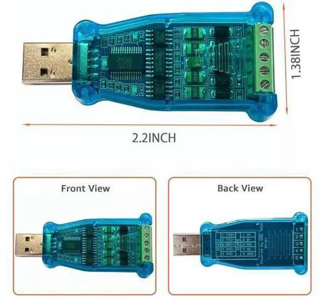 Alt view image 3 of 7 - DSD TECH SH-U11 USB to RS485 RS422 Converter with FTDI FT232R Chip Work for Modbus