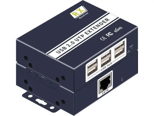 Main image of USB Extender Over ethernet cat5e cat6/7 up to 492FT/150m,6 Port UBS2.0,USB ethernet Extender Over rj45 IP Gigabit Switch ethernet Extender. No Driver,Supports All Operating System, Keyboard and Mouse