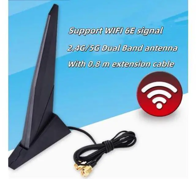 Alt view image 3 of 7 - External WiFi 6 6E Antenna 2.4G/5G Magnetic Base Antenna PC Desktop Computer for Asus Rog Strix Z690 B460 B360 H610 H670 M13H M12 M11 WiFi 2T2R Motherboard Card (Cable 80cm/2.7ft)