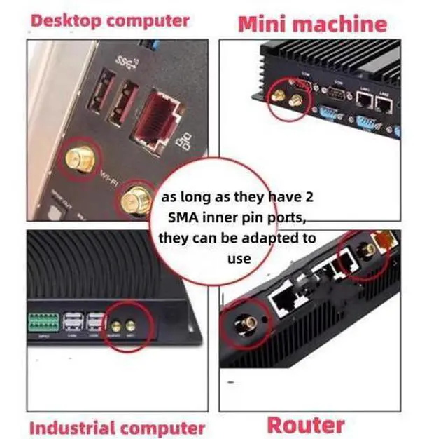 Alt view image 4 of 7 - External WiFi 6 6E Antenna 2.4G/5G Magnetic Base Antenna PC Desktop Computer for Asus Rog Strix Z690 B460 B360 H610 H670 M13H M12 M11 WiFi 2T2R Motherboard Card (Cable 80cm/2.7ft)