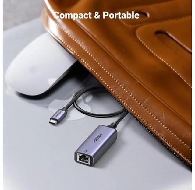 Alt view image 7 of 7 - USB C to Ethernet Adapter, 1.6FT Gigabit RJ45 to USB 3.0 Type-C (Thunderbolt 3) Ethernet LAN Network Adapter, Compatible with MacBook Pro, iPad Pro, Dell XPS and More