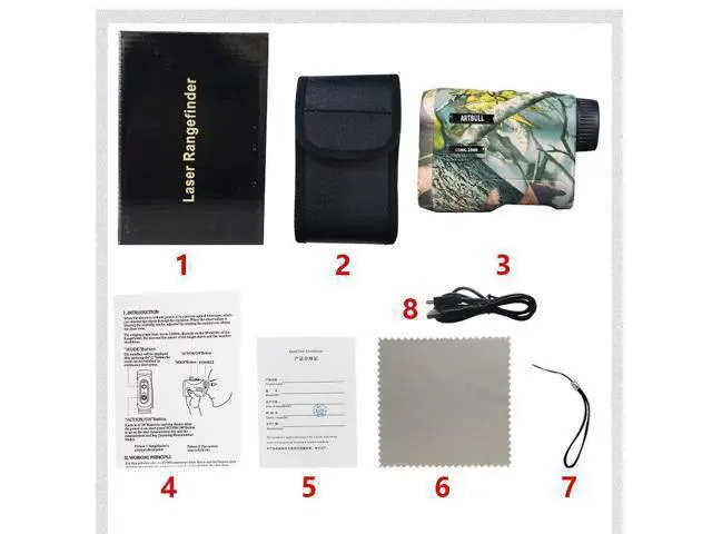 Alt view image 5 of 5 - NK-1000 Cross-border Camouflage Golf Distance Measuring Instrument, Hunting Charging Binocular Distance Measuring Instrument, 1000m Range