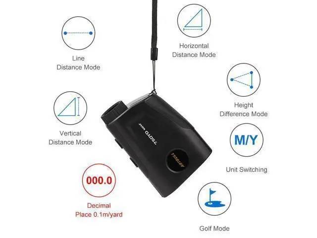 Alt view image 4 of 6 - Golf telescope rangefinder USB rechargeable flag lock vibration 750 yards distance measurement height measurement