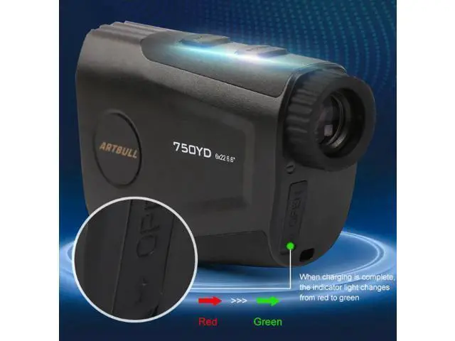 Alt view image 6 of 6 - Golf telescope rangefinder USB rechargeable flag lock vibration 750 yards distance measurement height measurement