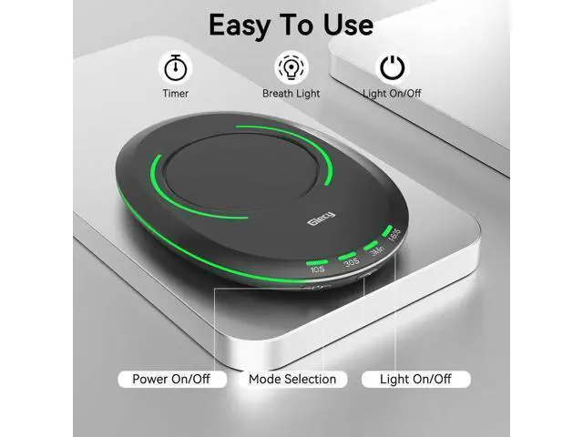 Alt view image 4 of 7 - Giecy Ultra Slim Undetectable Mouse Mover, Mouse Jiggler with Adjustable Interval Timer & Breathing Light, Simulates Realistic Mouse Movement for Keeping Computer Laptop Active Office Home Remote Work