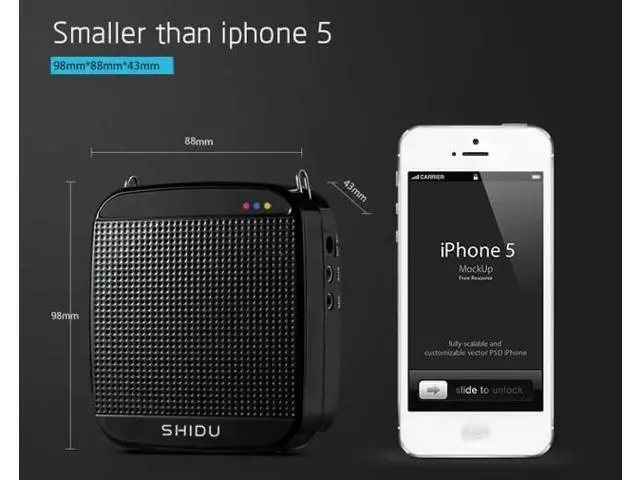 Alt view image 6 of 6 - Wireless Portable Voice Amplifier with UHF Headset Microphone 15W Rechargeable Portable Mini PA Systerm Loudspeaker Speaker for Teachers Fitness In Standructors Yoga Tour Guides