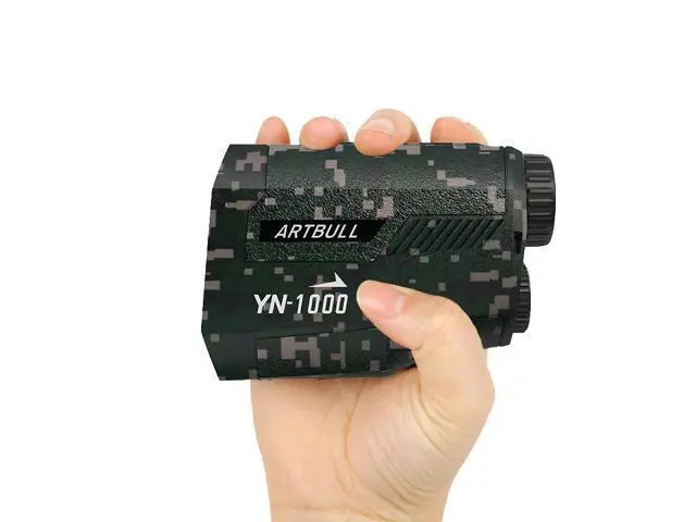 Alt view image 2 of 6 - YN-1000 camouflage laser rangefinder with telescopic sight for hunting and outdoor height measurement, angle measurement and distance measurement up to 1000 meters.