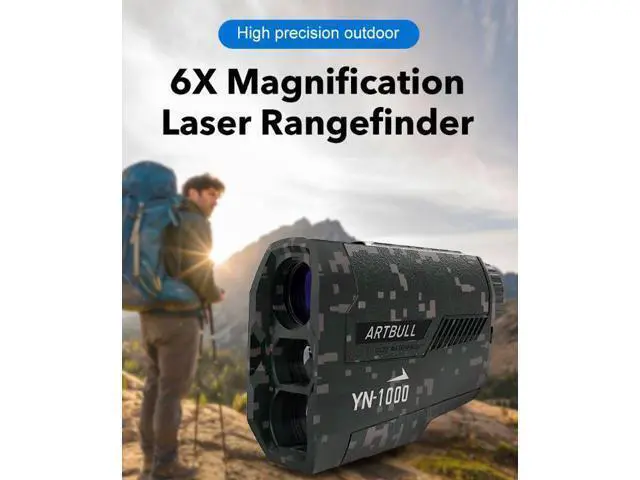 Alt view image 6 of 6 - YN-1000 camouflage laser rangefinder with telescopic sight for hunting and outdoor height measurement, angle measurement and distance measurement up to 1000 meters.