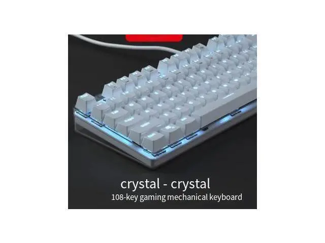 Alt view image 3 of 5 - Magat 108-key mechanical keyboard with backlighting, USB, black and blue keys, Cherry keys, Gateron keys