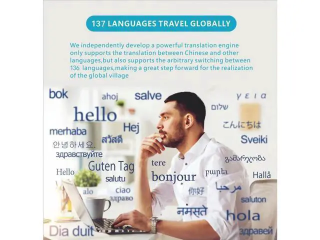 Alt view image 3 of 5 - Portable Offline Instant Voice Smart Electronic Pocket Translation Device Real Time Translation 108 Languages Photo IPS