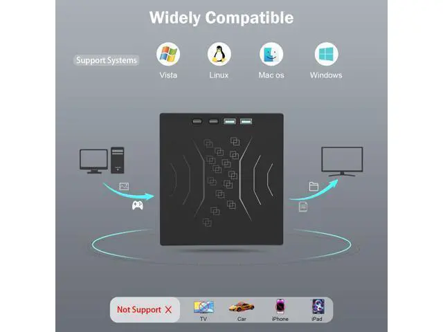 Alt view image 6 of 7 - 7 in 1 External DVD Drive, External CD/DVD Drive for Laptop USB 3.0 & Type-C, Portable CD/DVD +/-RW Disk Drive, CD/DVD Burner CD ROM External Drive for Laptop Desktop PC Windows 10/11 XP Mac Linux