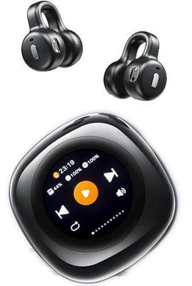 Main image of Xmenha Open Ear Clip on Earbuds Cuff Wireless Bluetooth Out of Ear Ear Cuff Headphones Open Ear Clip on Ear Buds Earphones AIR Bone Conduction Earbuds Headphones Outer Ear not in Ear