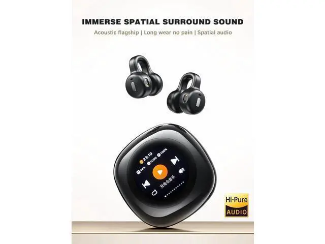 Alt view image 2 of 6 - Xmenha Open Ear Clip on Earbuds Cuff Wireless Bluetooth Out of Ear Ear Cuff Headphones Open Ear Clip on Ear Buds Earphones AIR Bone Conduction Earbuds Headphones Outer Ear not in Ear