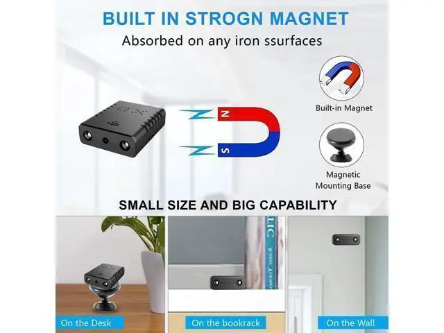 Alt view image 7 of 7 - Smallest Spy Camera,Wireless Camera Detector,HD1080P Wireless Wif Camera, Mini Video Surveillance,Baby Monitor Camera with Night Vision,Motion Detection,Cloud Storage for Security with iOS AndroidAPP