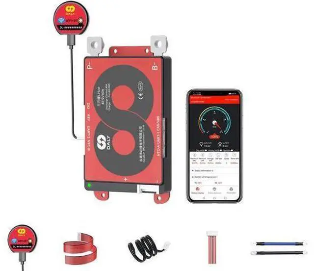 Main image of DALY Smart 4S BMS 12V 40A con módulo WiFi y placa de protección de comunicación CAN 485 para batería de litio de iones de litio (iones de litio 4S 12V, 40A)