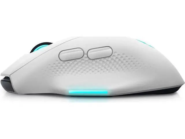 Alt view image 3 of 5 - ALIENWARE WIRELESS GAMING MOUSE 26000DPI ,2.4GHz Wireless USB Wired DUAL-MODE BATTERY LIFE 140 hour NON-SLIP GRIP - AW620M Lunar Light