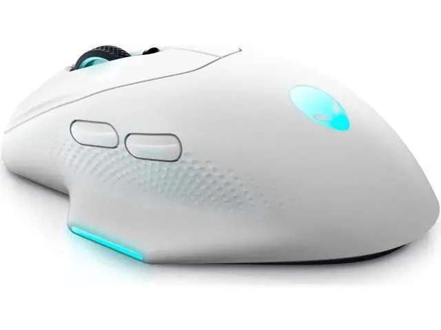 Alt view image 5 of 5 - ALIENWARE WIRELESS GAMING MOUSE 26000DPI ,2.4GHz Wireless USB Wired DUAL-MODE BATTERY LIFE 140 hour NON-SLIP GRIP - AW620M Lunar Light