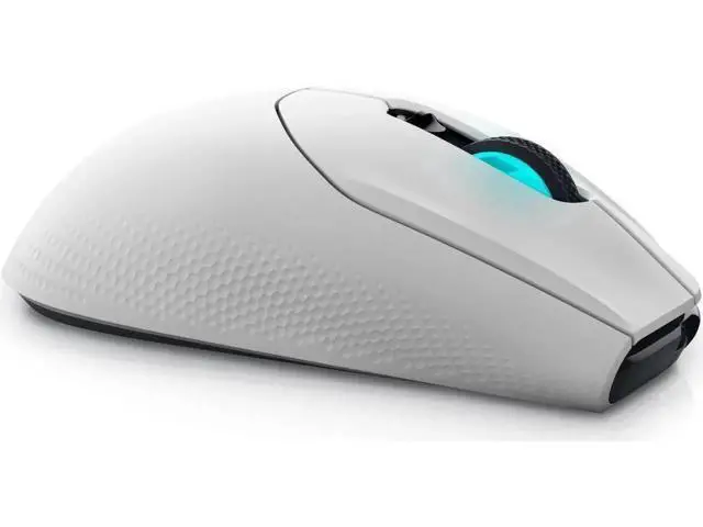 Alt view image 2 of 5 - ALIENWARE WIRELESS GAMING MOUSE 26000DPI ,2.4GHz Wireless USB Wired DUAL-MODE BATTERY LIFE 140 hour NON-SLIP GRIP - AW620M Lunar Light