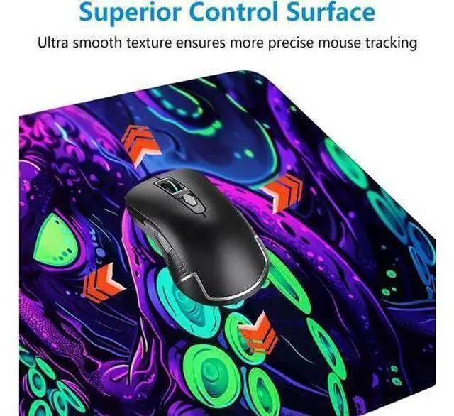 Alt view image 5 of 7 - Octopus Desk Mat Gaming Mouse Pad Neon Cthulhu Monster Cool XL Mouse Pad Large Mousepad Extended Laptop Keyboard Mat Gaming Desk Pad Mouse Mat Office Computer Keyboard Laptop Home 31.5"x11.8"