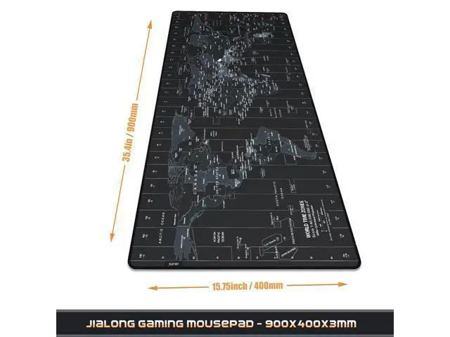 Alt view image 2 of 7 - Large Gaming Mouse Pad Extended Desk Mat XXL Mousepad with Non-Slip Keyboard Pad for Office Laptop, Computer and PC - 35.4 x 15.7 inches World Map