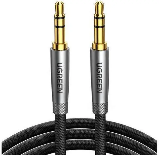 Main image of 3.5mm Audio Cable Nylon Braided Aux Cord Male to Male Stereo Hi-Fi Sound for Headphones Car Home Stereos Speakers Tablets Compatible with iPhone iPad iPod Echo More 16FT