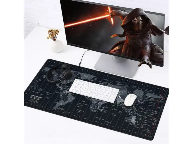 Alt view image 6 of 7 - Large Gaming Mouse Pad Extended Desk Mat XXL Mousepad with Non-Slip Keyboard Pad for Office Laptop, Computer and PC - 35.4 x 15.7 inches World Map