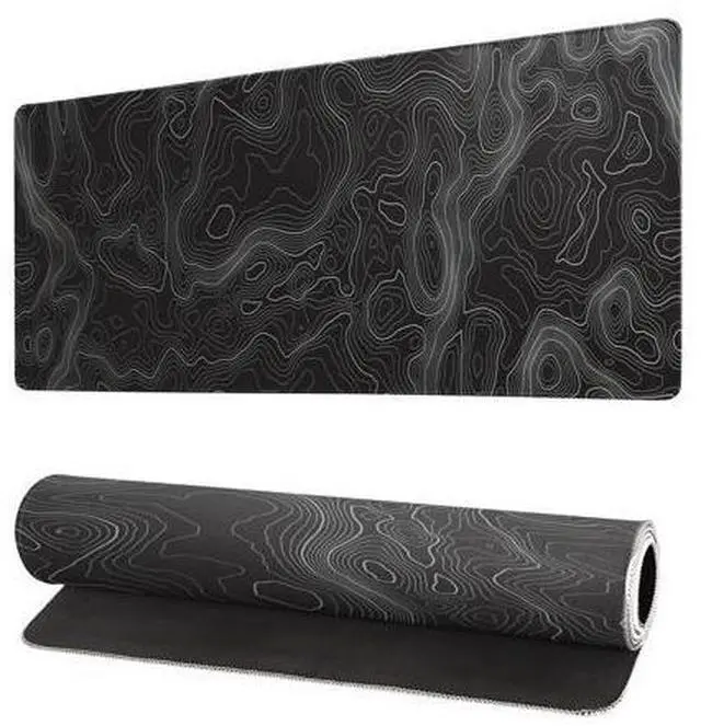 Main image of Topographic Contour Extended Big Mouse Pad Large,Gaming Mouse Pad Desk Pad,27.6x11.8 Inch Long Computer Keyboard Mouse Mat Mousepad with 3mm Non-Slip Base and Stitched Edge for Gaming and Office