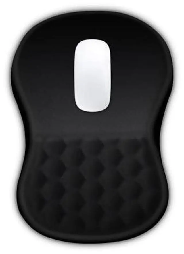 Alt view image 7 of 7 - Ergonomic Mouse Pad Wrist Support with Massage Design, Wrist Rest Pain Relief Mousepad with Memory Foam&Non-Slip PU Base, Mouse Pads for Wireless Mouse & Desk (12x8 inch,Black)