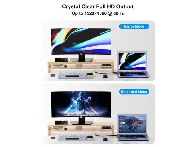 Alt view image 5 of 7 - 2 Pack DisplayPort to VGA Adapter 6ft 6 Feet DP to VGA Cable Connects DP from Desktop Laptop to Monitor or Projector with VGA Port Display Port to Vga Male to Male