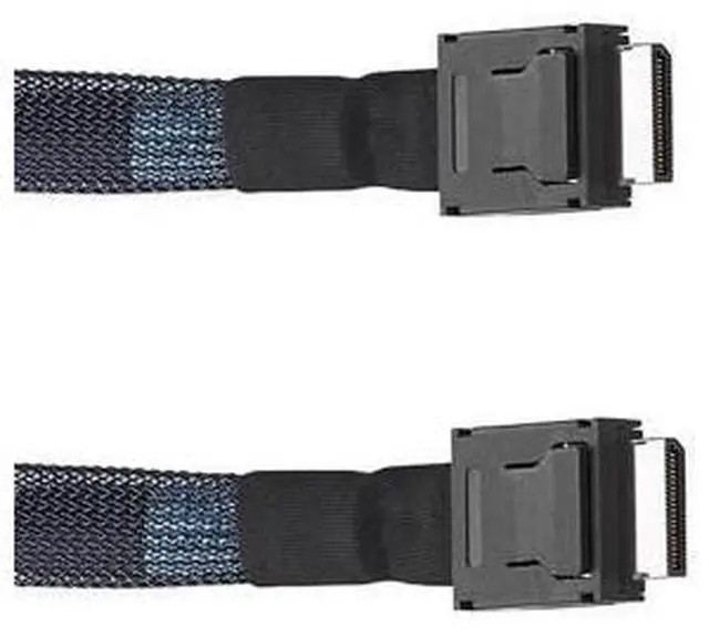 Alt view image 4 of 6 - Mini SAS Oculink SFF-8611 X4 to SFF-8611 X4 Cable 50cm High Speed PCI-E4.0 24Gbps SFF8611 to SFF8611 Male to Male NVME SSD Cable