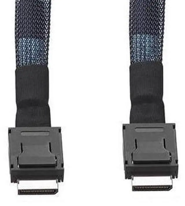 Alt view image 3 of 6 - Mini SAS Oculink SFF-8611 X4 to SFF-8611 X4 Cable 50cm High Speed PCI-E4.0 24Gbps SFF8611 to SFF8611 Male to Male NVME SSD Cable