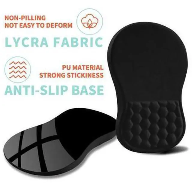 Alt view image 6 of 6 - Ergonomic Mouse Pad Wrist Support with Memory Foam Massage Bulge, Carpal Tunnel Pain Relief Mousepad Wrist Rest for Mouse(12x8 inch, Black)