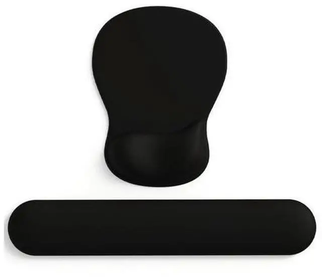 Main image of Gel Wrist Rest Mouse Pad-Ergonomic Office Mousepad with Wrist Support-Non-Slip, Design Desk Accessories Mat for Home&Game Decor (09Black Set)