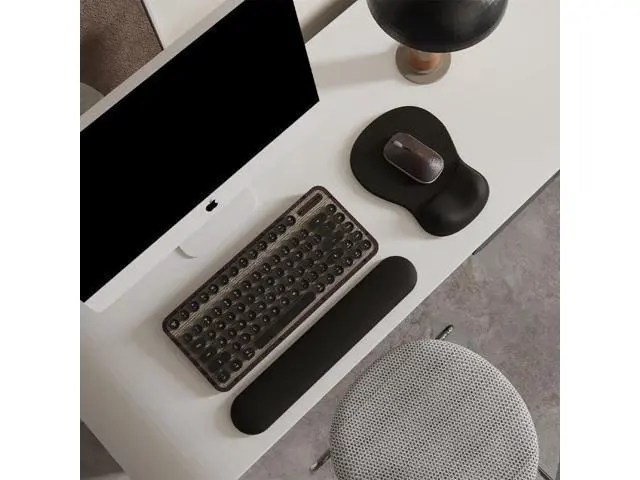 Alt view image 2 of 7 - Gel Wrist Rest Mouse Pad-Ergonomic Office Mousepad with Wrist Support-Non-Slip, Design Desk Accessories Mat for Home&Game Decor (09Black Set)