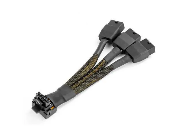 Alt view image 7 of 7 - 16Pin GPU Cable to 3X 8Pin Pcie - 16AWG PCIE 5.0 12VHPWR 600W 90 Degree Right Angle 16 Pin 12+4Pin Power Supply Adapter for RTX 4090 4080 3090TI 4070Ti Graphics Card (Type B)