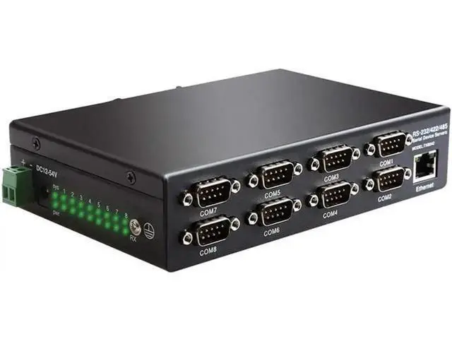Alt view image 3 of 7 - 8 Ports RS232 RS485 RS422 to Ethernet TCP/IP Converter Multiple Serial Device Server Switch Modbus Gateway