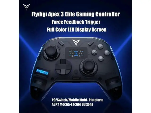Alt view image 5 of 7 - wusu Apex 3 Elite Gaming Controller, Innovative Force Feedback Trigger, Full-Color LED Display Screen, Hybrid 8 Direction D-Pad, Multi-Platform Controller for PC, Android, IOS, TV Box Ect. Gray