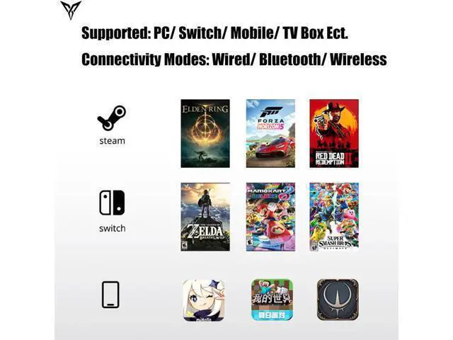 Alt view image 4 of 7 - wusu Apex 3 Elite Gaming Controller, Innovative Force Feedback Trigger, Full-Color LED Display Screen, Hybrid 8 Direction D-Pad, Multi-Platform Controller for PC, Android, IOS, TV Box Ect. Gray