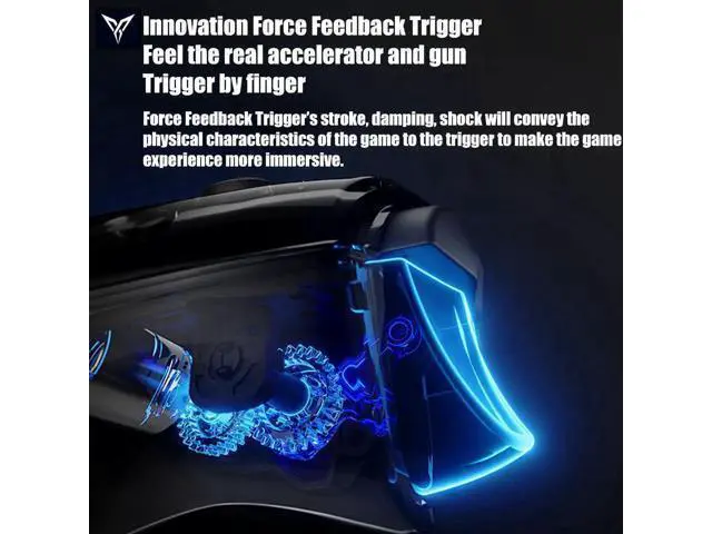 Alt view image 7 of 7 - wusu Apex 3 Elite Gaming Controller, Innovative Force Feedback Trigger, Full-Color LED Display Screen, Hybrid 8 Direction D-Pad, Multi-Platform Controller for PC, Android, IOS, TV Box Ect. Gray