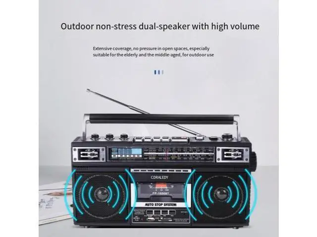Alt view image 3 of 5 - Receorder radio portable four-band student tape Bluetooth USB SD