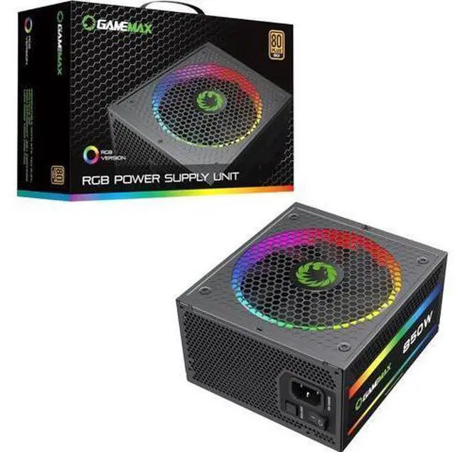 Main image of Power Supply 850W Fully Modular 80+ Gold Certified with Addressable RGB Light - Vairous Color Mode, RGB-850W