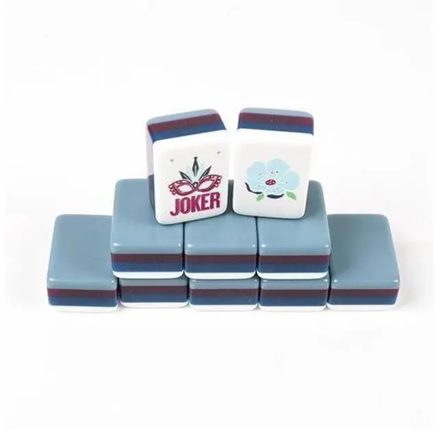 Main image of Acrylic four-layer multi-color mahjong set - 160 pieces of American standard mahjong cards