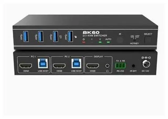 Main image of Professional audio and video converter, distributor, network extensioner, digital operating room expert, 8K60 2x1KVM seamless switching switcher, professional grade