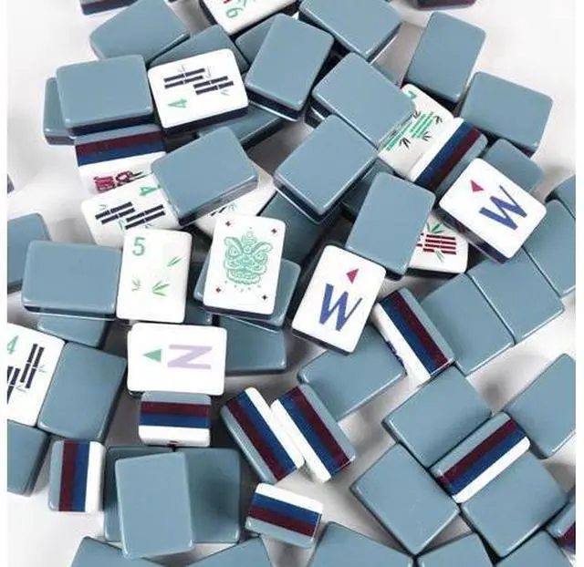 Alt view image 3 of 5 - Acrylic four-layer multi-color mahjong set - 160 pieces of American standard mahjong cards