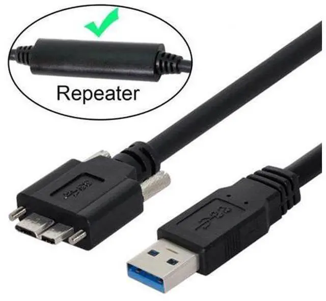 Main image of Shenzhong 8m USB 3.0 A Type Repeater Cable Male to Micro USB 3.0 B Male with Mount Panel Screws for Camera