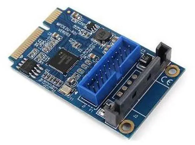 Alt view image 2 of 6 - MINI PCI-E to USB3.0 Adapter Card Mini PCIE to 20Pin/19Pin Expansion Card