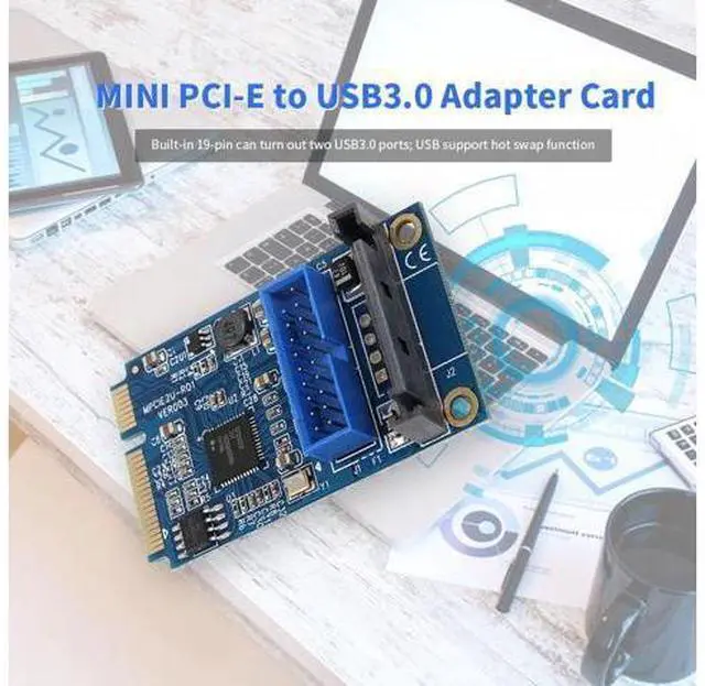 Alt view image 5 of 6 - MINI PCI-E to USB3.0 Adapter Card Mini PCIE to 20Pin/19Pin Expansion Card